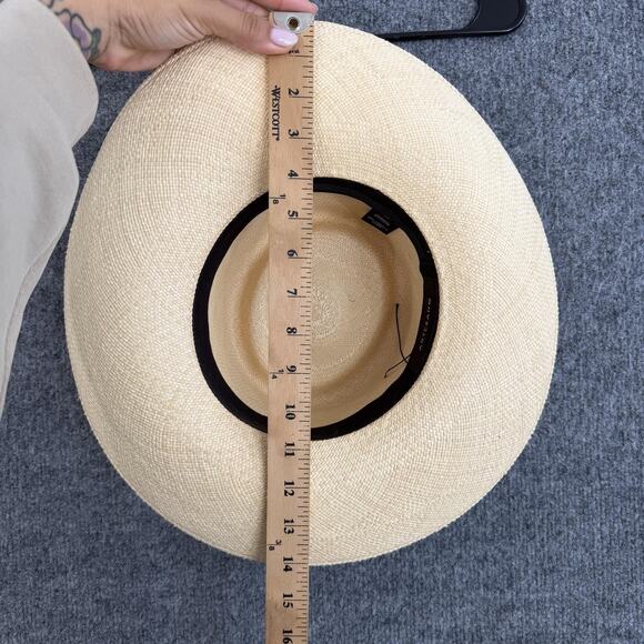 Artesano Hat Medium Tulipan Beaded in Natural Panama Straw Wide Brim Summer Chic main image 5
